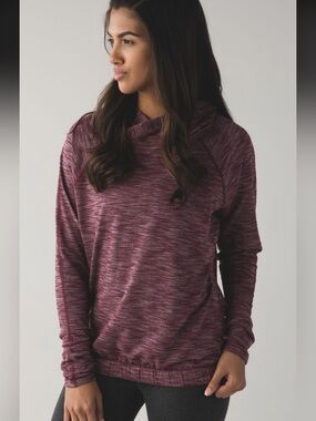 Lululemon Healthy Heart Pullover II Heathered Bordeaux Drama Size 10